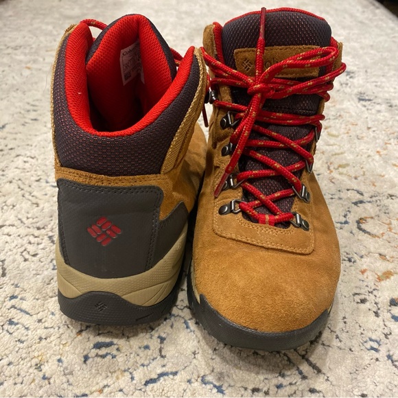 Columbia hiking ankle high boots size 9.5 red brown - Picture 2 of 7